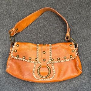 BCBGirls Orange Y2K Leather Bag